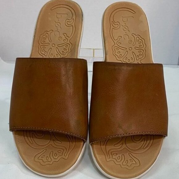 b.ø.c. by Born Tan Brown Slide Sandals Comfort Footbed Women’s 7M - Picture 2 of 10